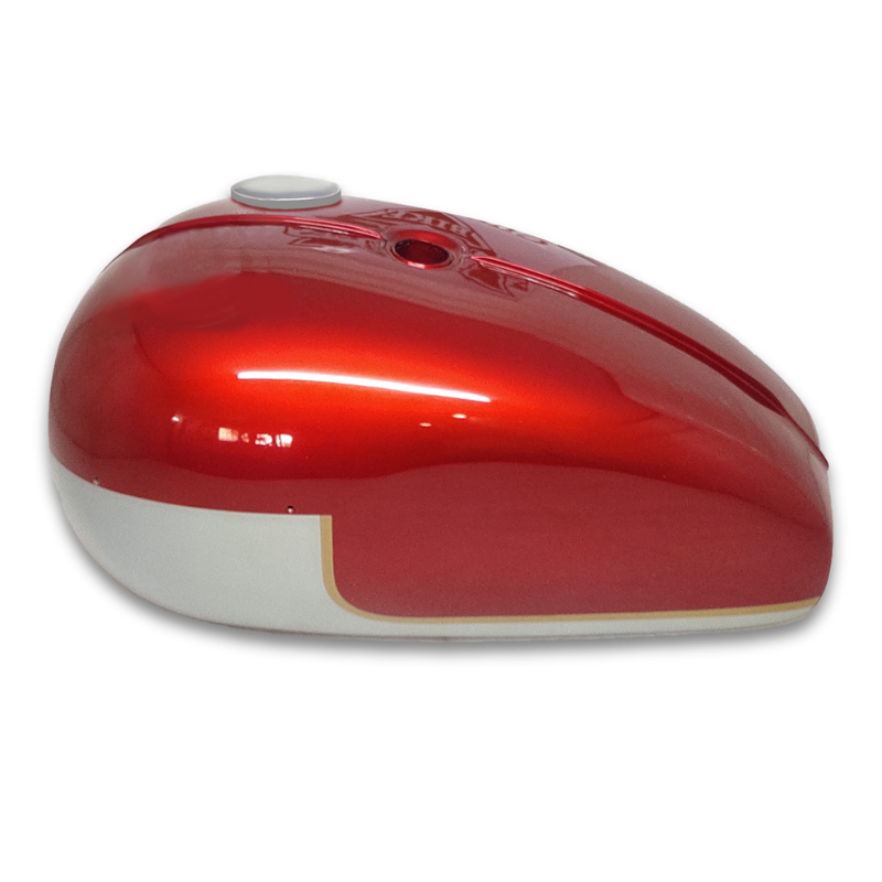 Gas Tank For Triumph T120R 1971 & Onward Cherry and Silver
