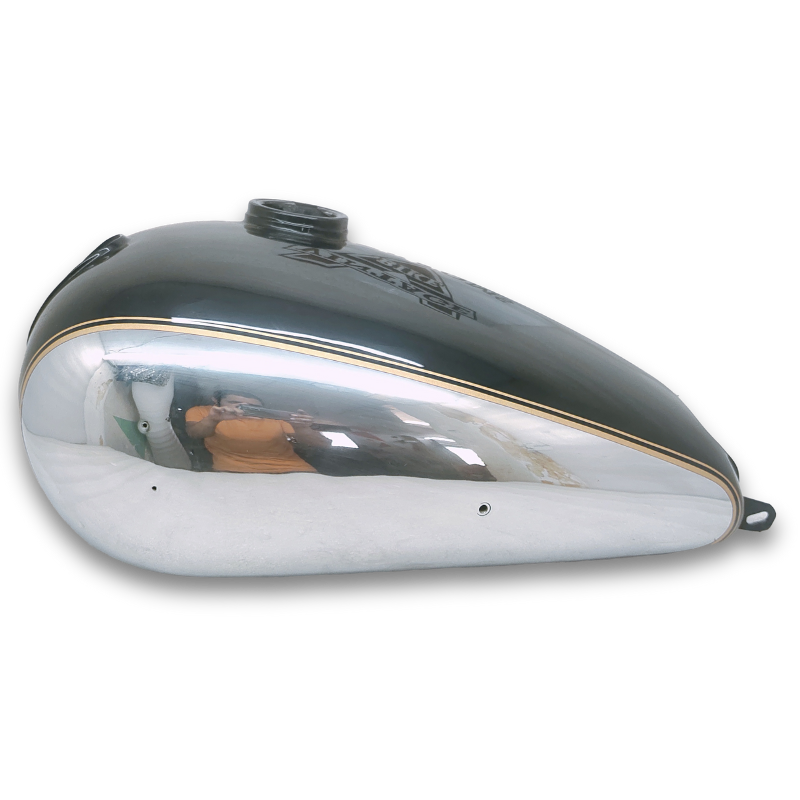 Gas Tank For NSU 1950's Konsul 500cc Black and Chrome