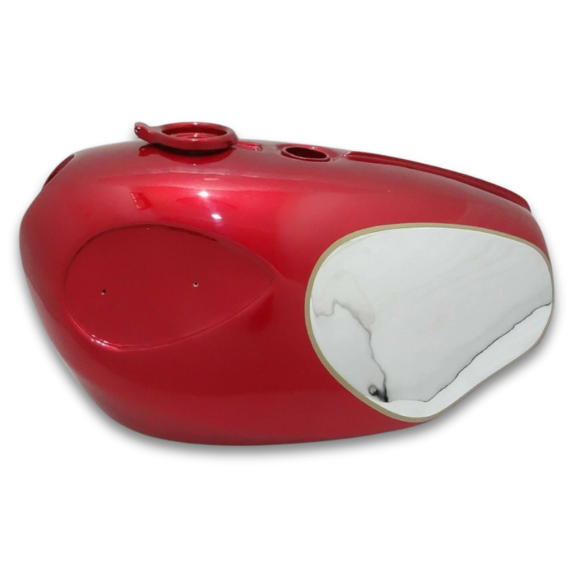 Gas Tank For 1960's BSA Firebird 650 Scrambler Cherry and Chrome