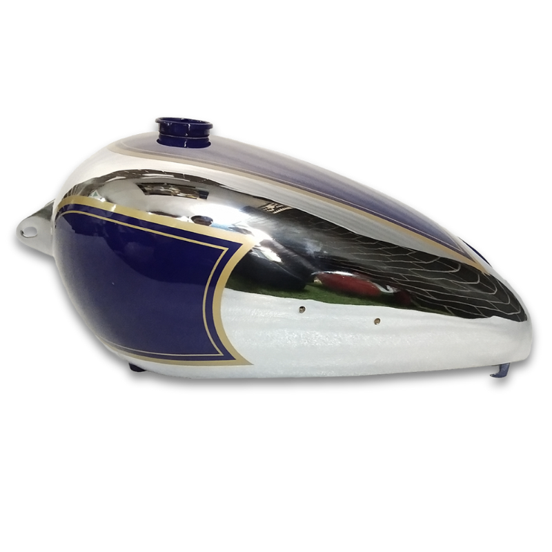 Gas Tank For BSA B31 Blue and chromed