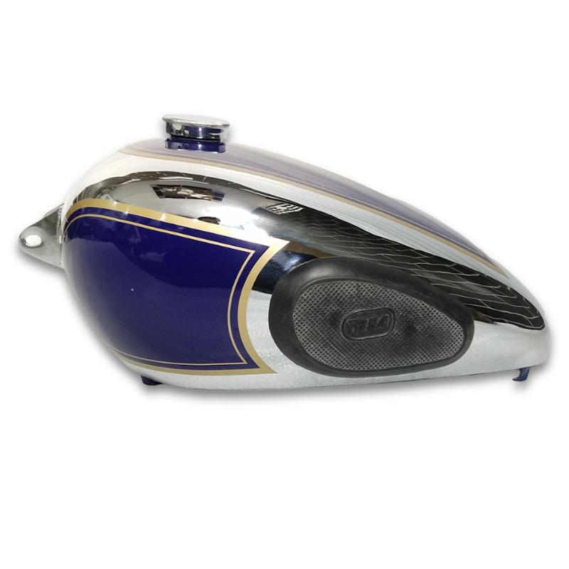 Gas Tank For BSA B31 Blue and chromed with cap