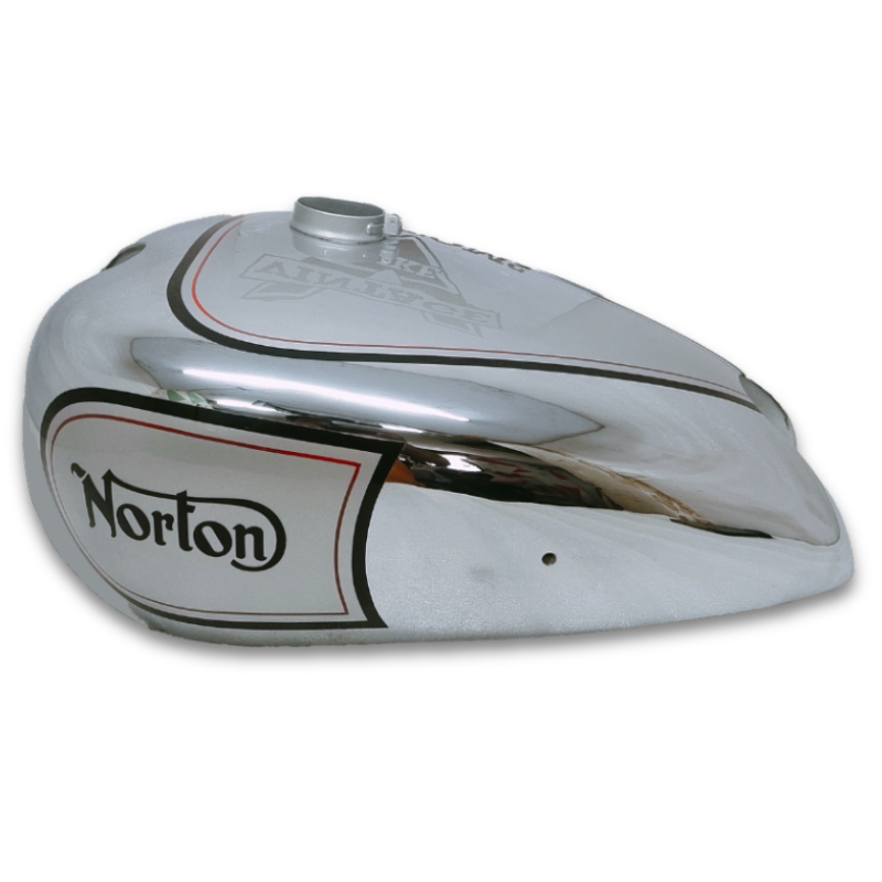 Gas Tank For Norton 1945 Model 16H 490cc Silver and Chrome