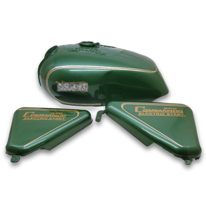 Gas Tank For Norton Commando 850 Electric Start Green With Panels