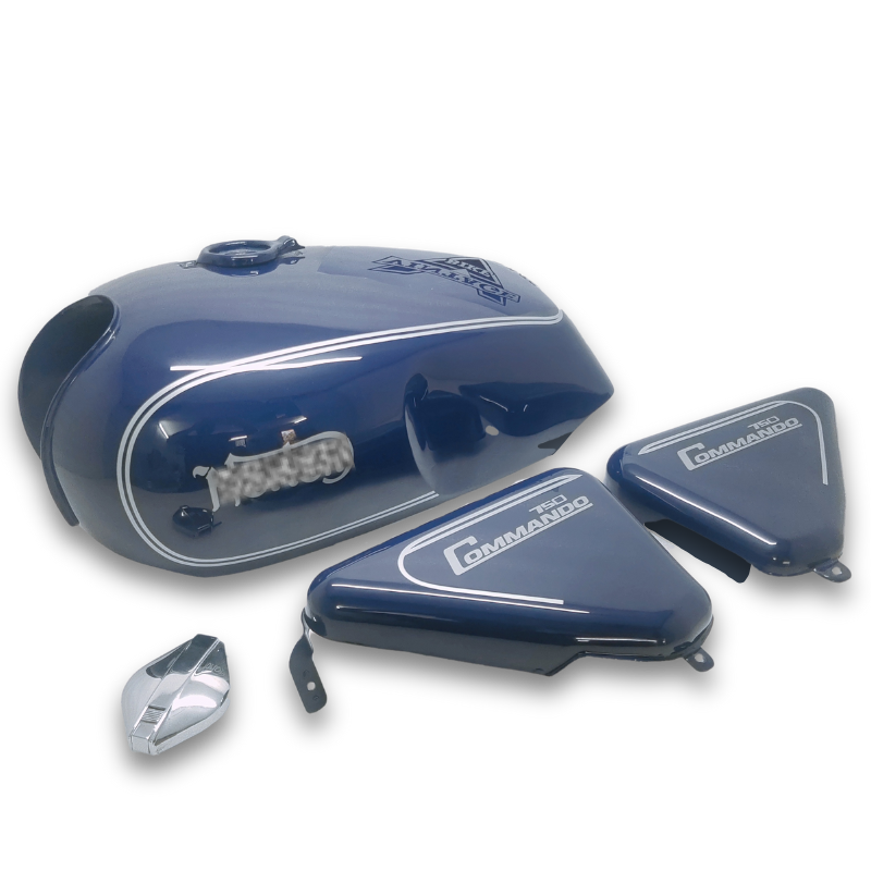 Gas Tank For Norton Commando 750 Blue With Panels