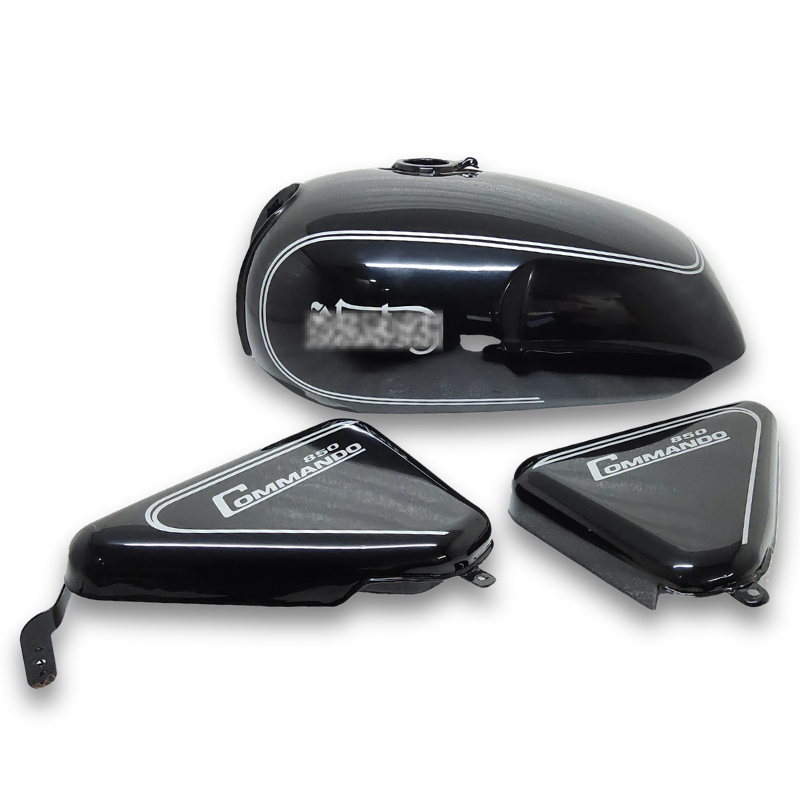 Gas Tank For Norton Commando 850 Black With Panels