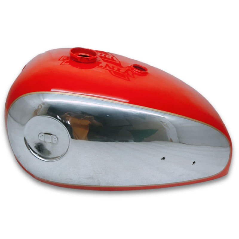 Gas Tank For Bsa A7 A10 Red and Chromed