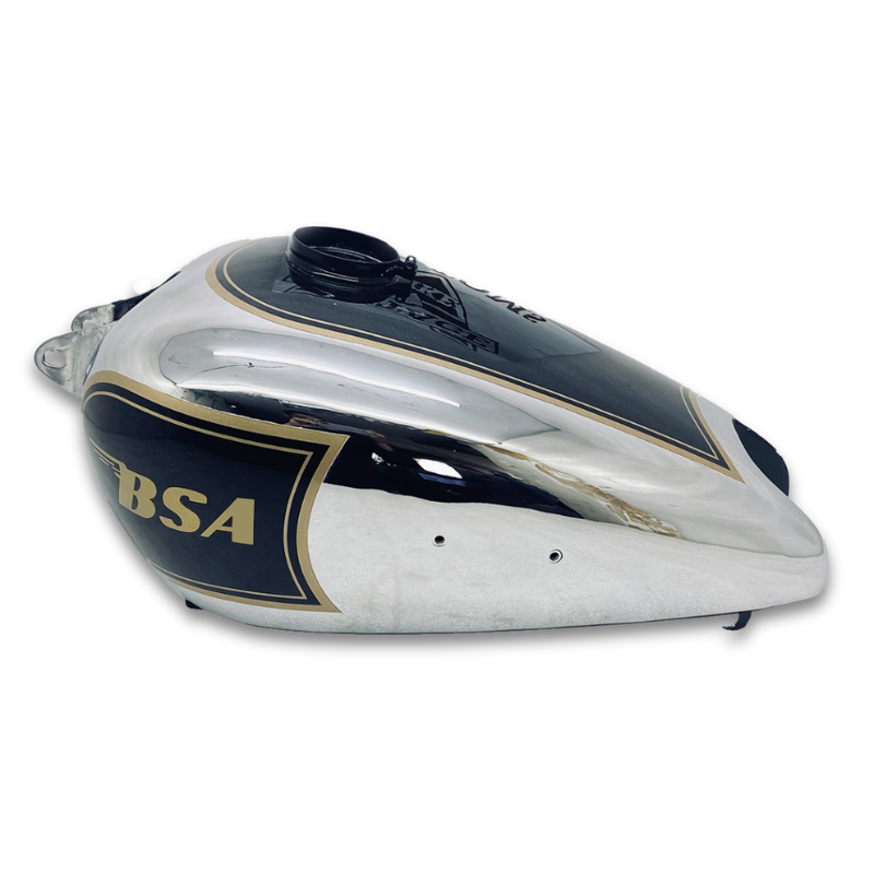 Gas Tank For BSA 1940's M20 496cc 1 cyl Civil Model Black and Chrome