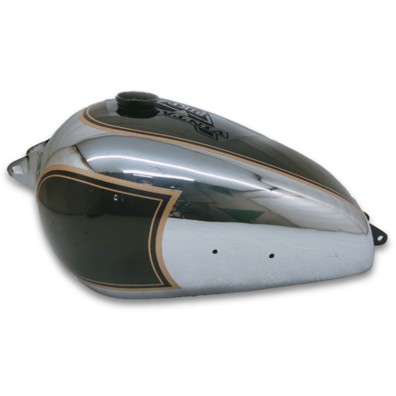 Gas Tank For BSA 1940's A7 500cc 2 cyl ohv Black and Chrome