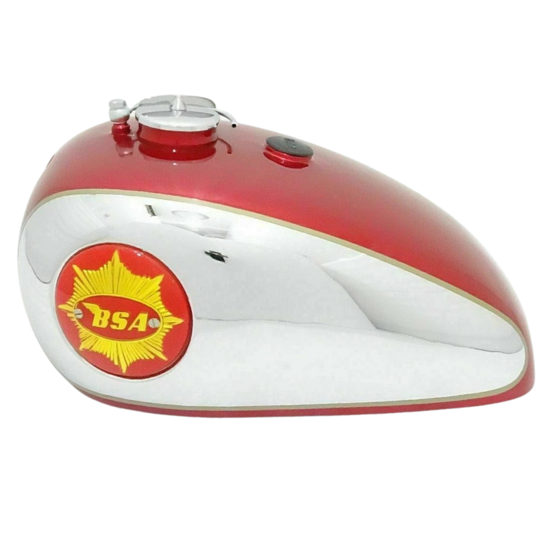 Gas Tank For BSA 1950's Catalina Scrambler 500cc Red Complete