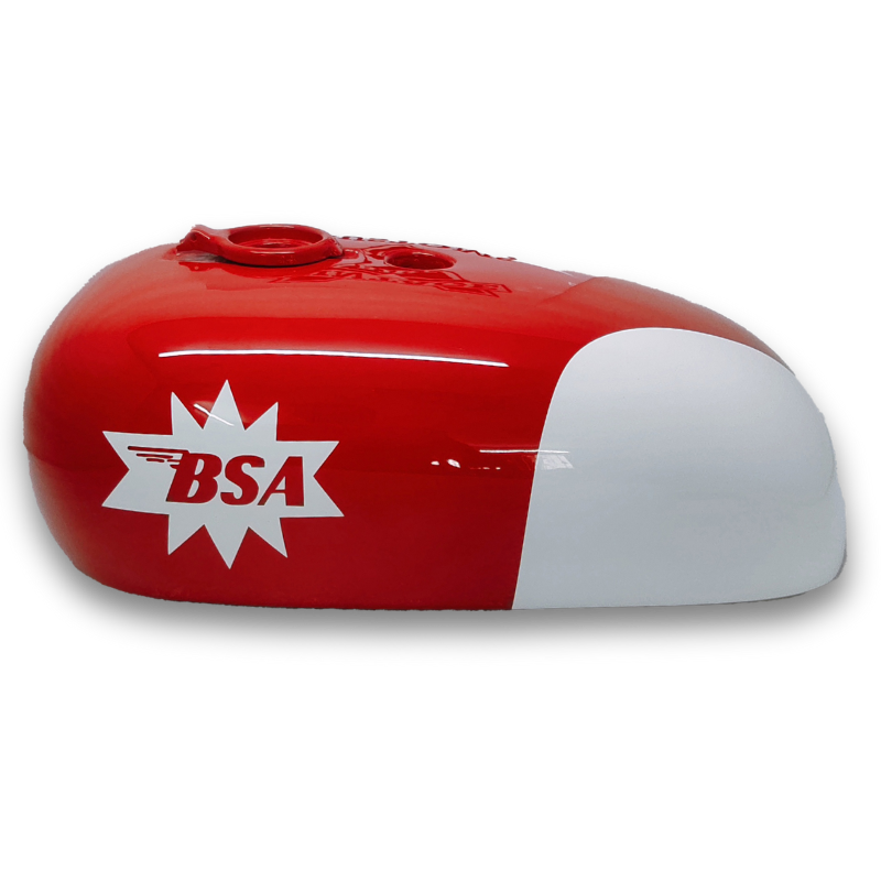 Gas Tank For 1960's BSA Spitfire Special MKIII Red and White