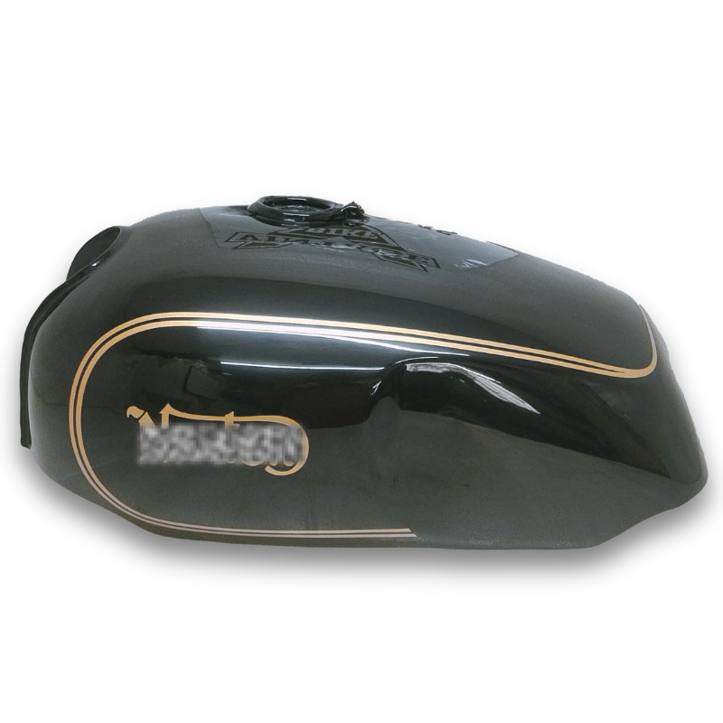 Gas Tank For Norton Commando 750 850 Black with Gold Stripe