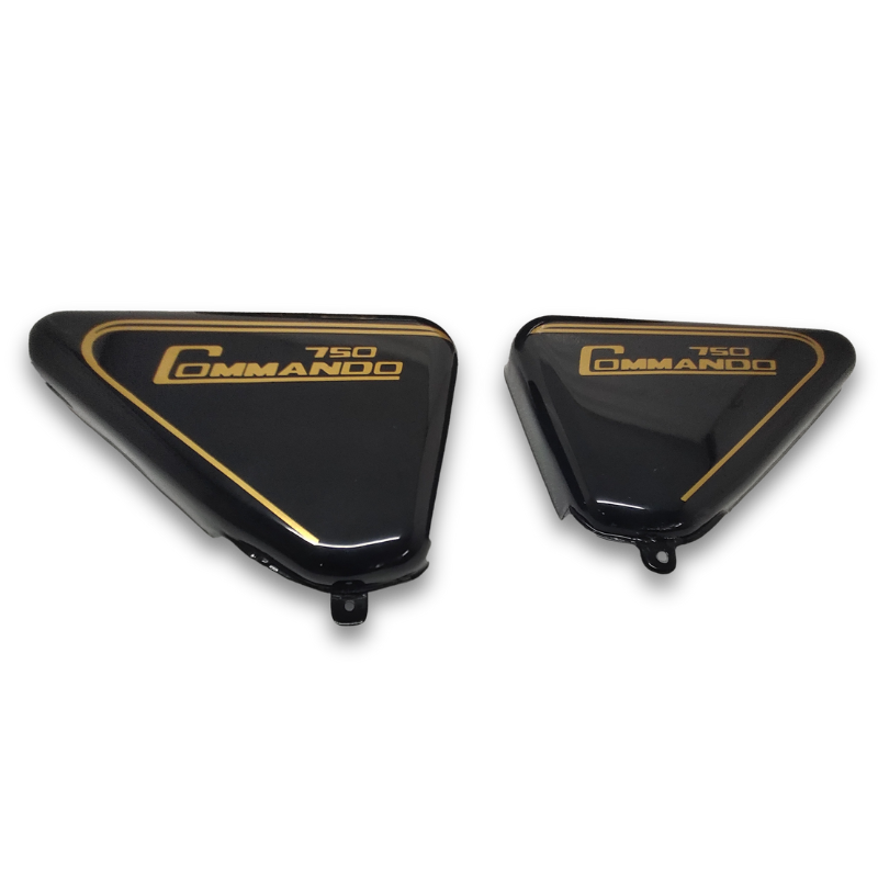 Side Panels For Norton Commando 750 Black