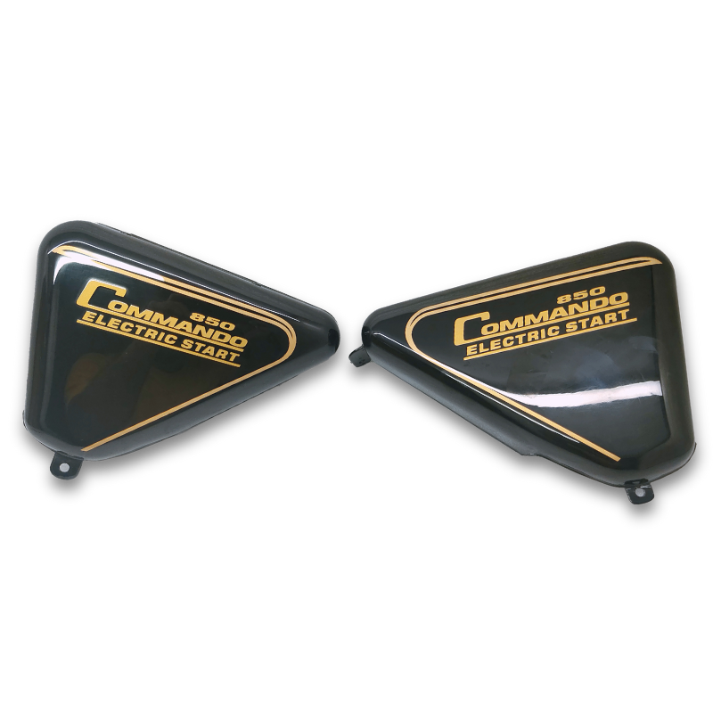 Side Panels For Norton Commando 850 Electric Black