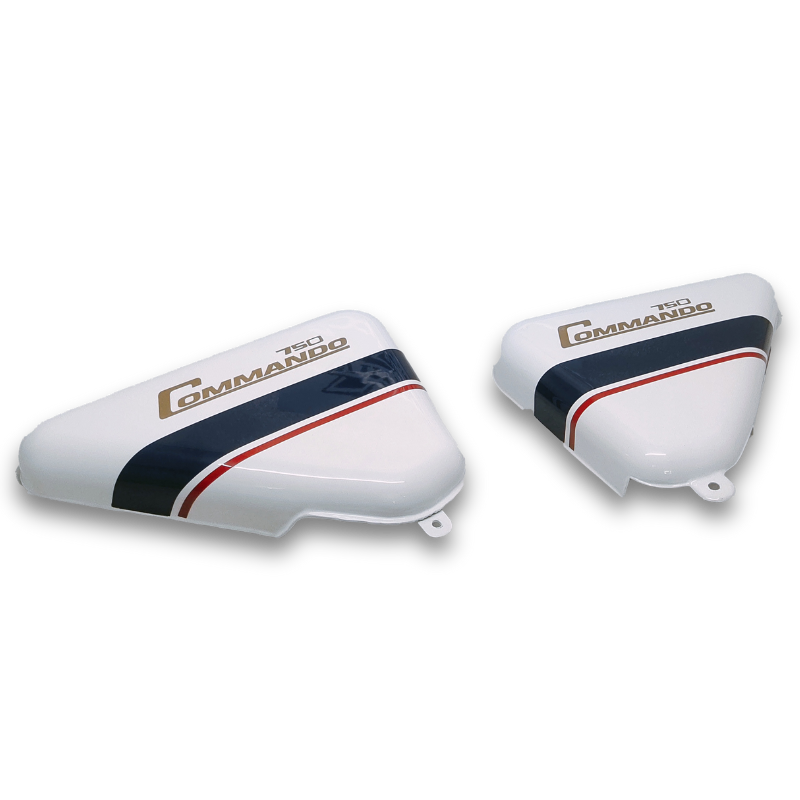 Side Panels For Norton Commando 750 White