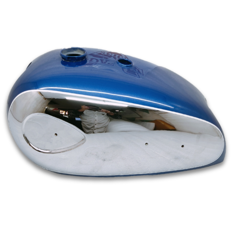 Gas Tank For BSA 1960's Super Rocket A7 A10 Blue and Chrome