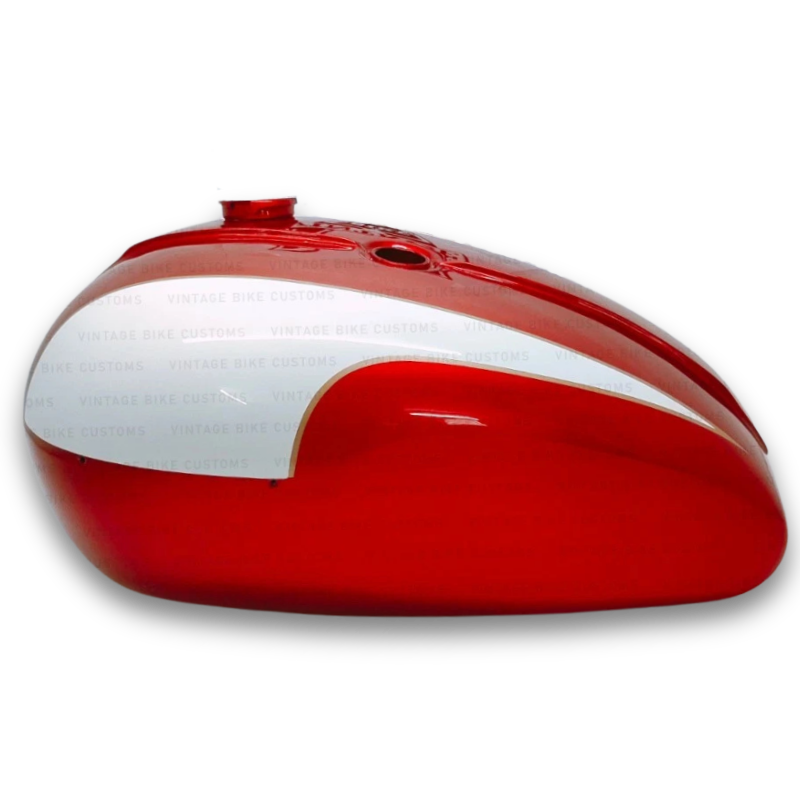 Gas Tank For Triumph T120R 1971 & Onward Cherry and White