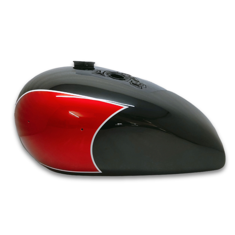 Gas Tank For 1970's Triumph T140 Bonneville Red and Black