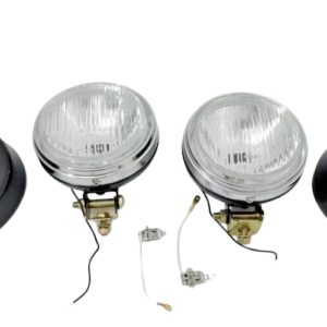 Pair Hella Clear Fog Lamp With Cover With Bulb H3 Halogen Bulb Universal Fit
