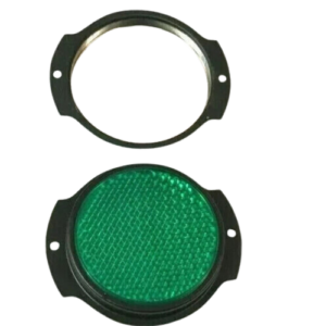 Fits Willys M38 M151A1 M35 Jeeps Truck Pair Green Reflector Pair Black Bezel