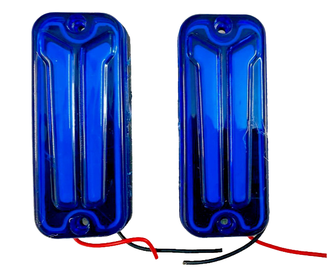 Suzuki Samurai SJ410 SJ413 Gypsy Front / Rear Indicators 12v LED Light Blue Set