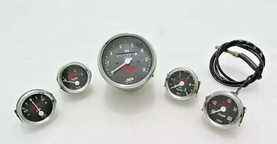 Fits Willys Jeep Speedometer With Mechanical Temp Gauge Set