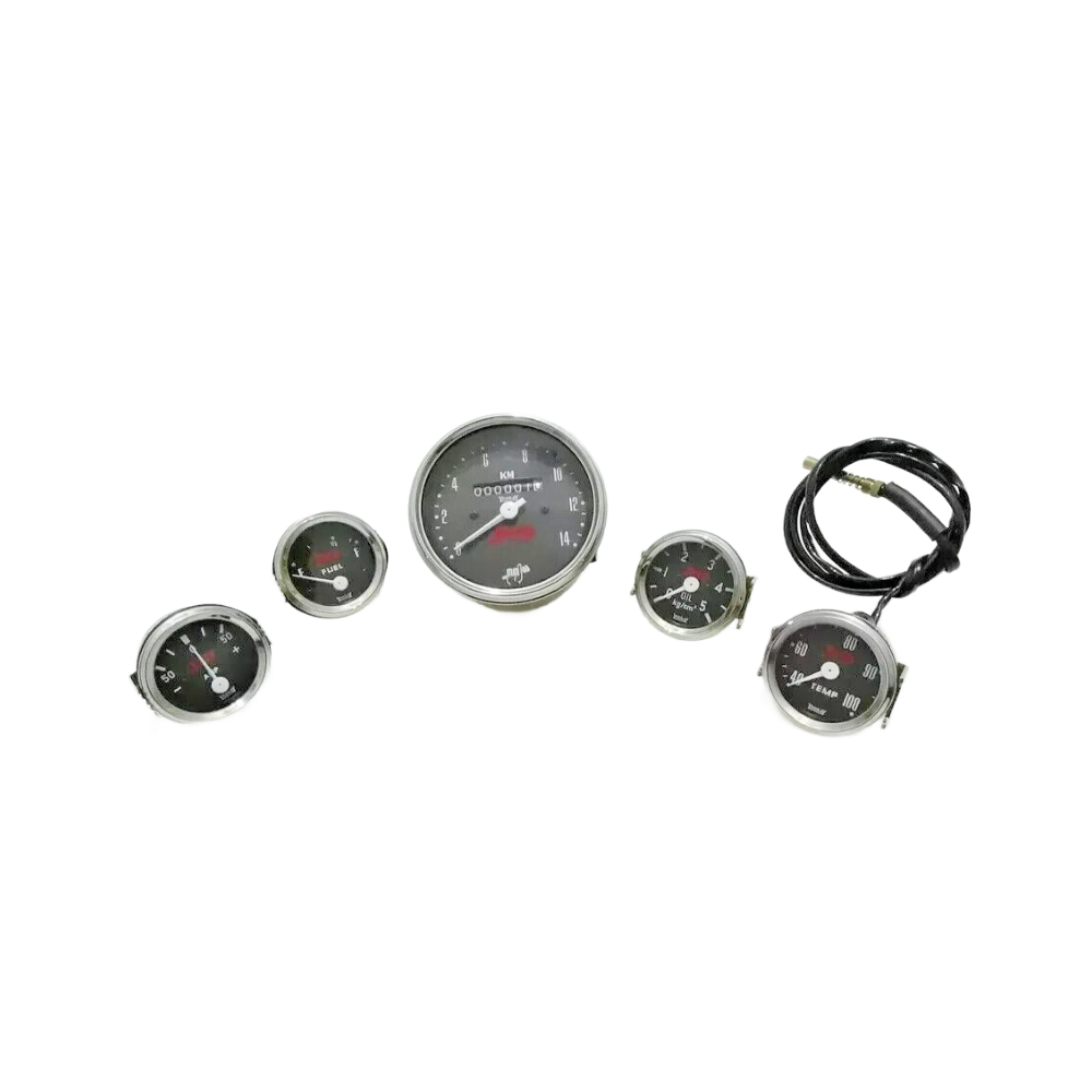 Fits Willys Jeep Speedometer With Mechanical Temp Gauge Set