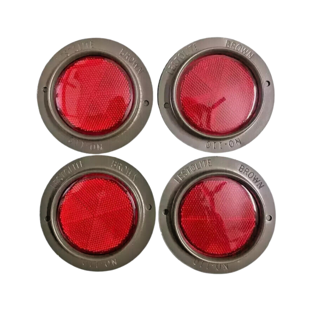 Fits jeeps Willys M38 M38A1 M151 M37 M715 4X Red Reflector Late M-series