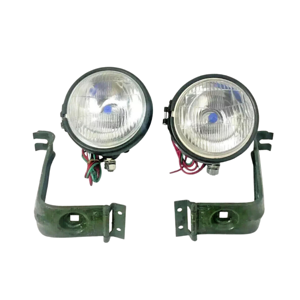 FITS Willys Jeep MB Ford GPW Headlight Light with Bracket Pair Left & Right