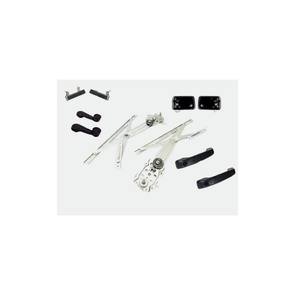 FITS Suzuki Samurai 86-93 Window Regulator In+Outside Crank Pull Door Handles