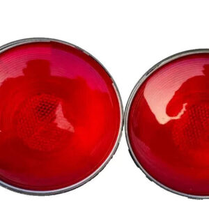 Fits Willys Jeeps Tail Light With Number Plate Illuminator Red Lens (Pair)