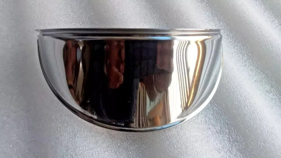 NEW PAIR MINI MORRIS MINOR STAINLESS STEEL POLISHED HEAD LIGHT SHADES PEAKS HQ