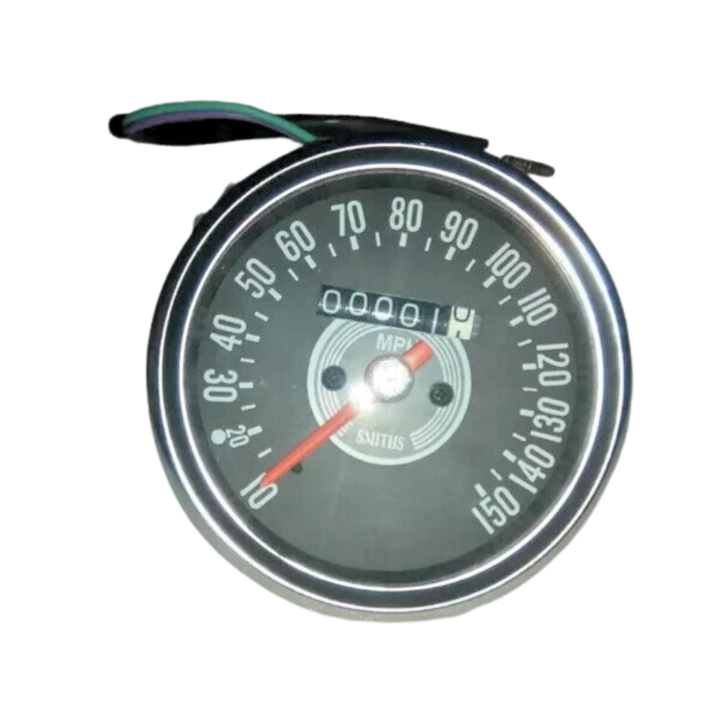 FITS BSA TRIUMPH SMITH Replica SPEEDOMETER 150 MPH BLACK