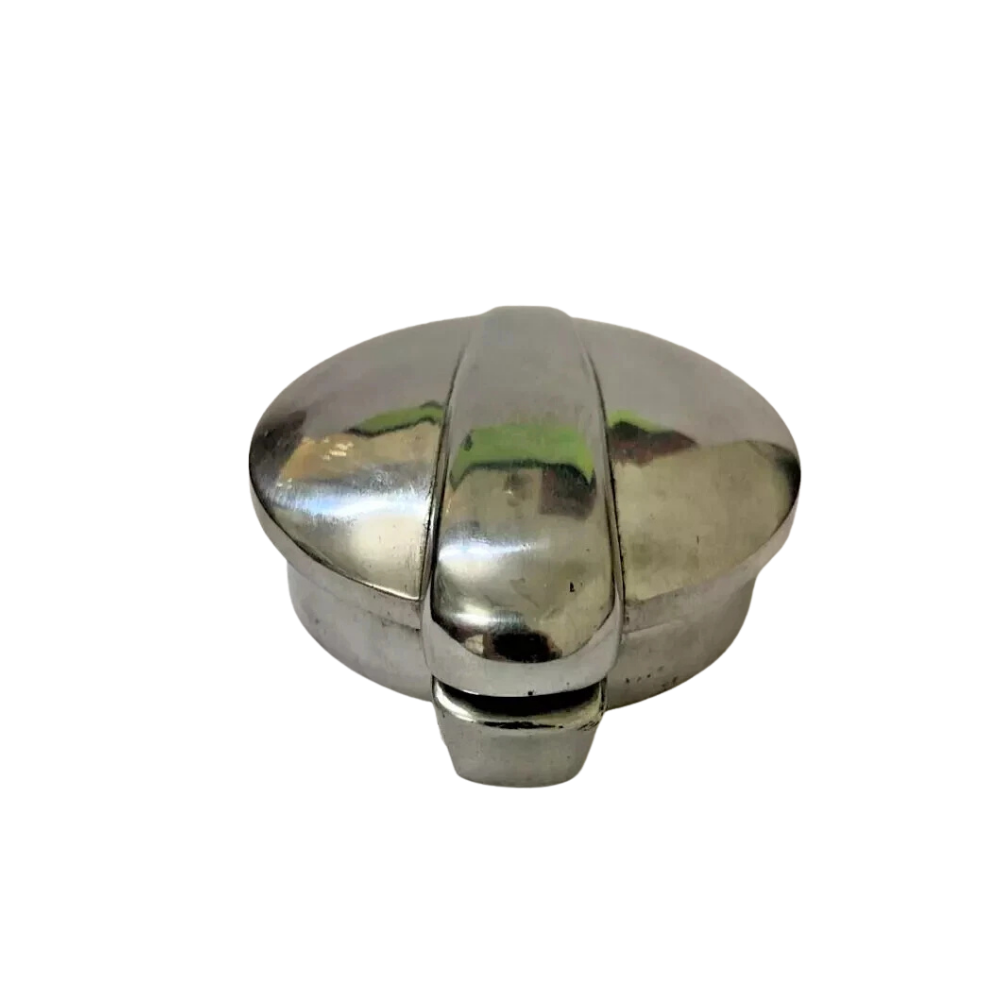 2.5" MONZA POLISHED ALLOY PETROL TANK FUEL FLIP CAP CAFE RACER BSA AJS