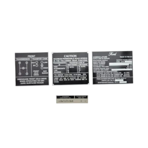 Fits Jeeps Willys Ford CJ2A CJ3A CJ3 Dash Data Plate Aluminum Black Set Of 4