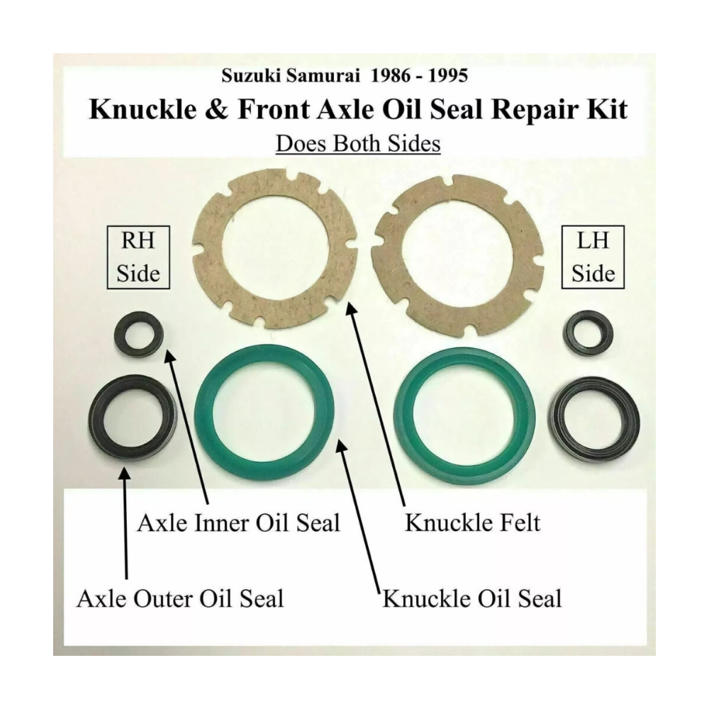 FITS Suzuki Samurai 80'-95' Front Steering Knuckle Oil Seal & Felts