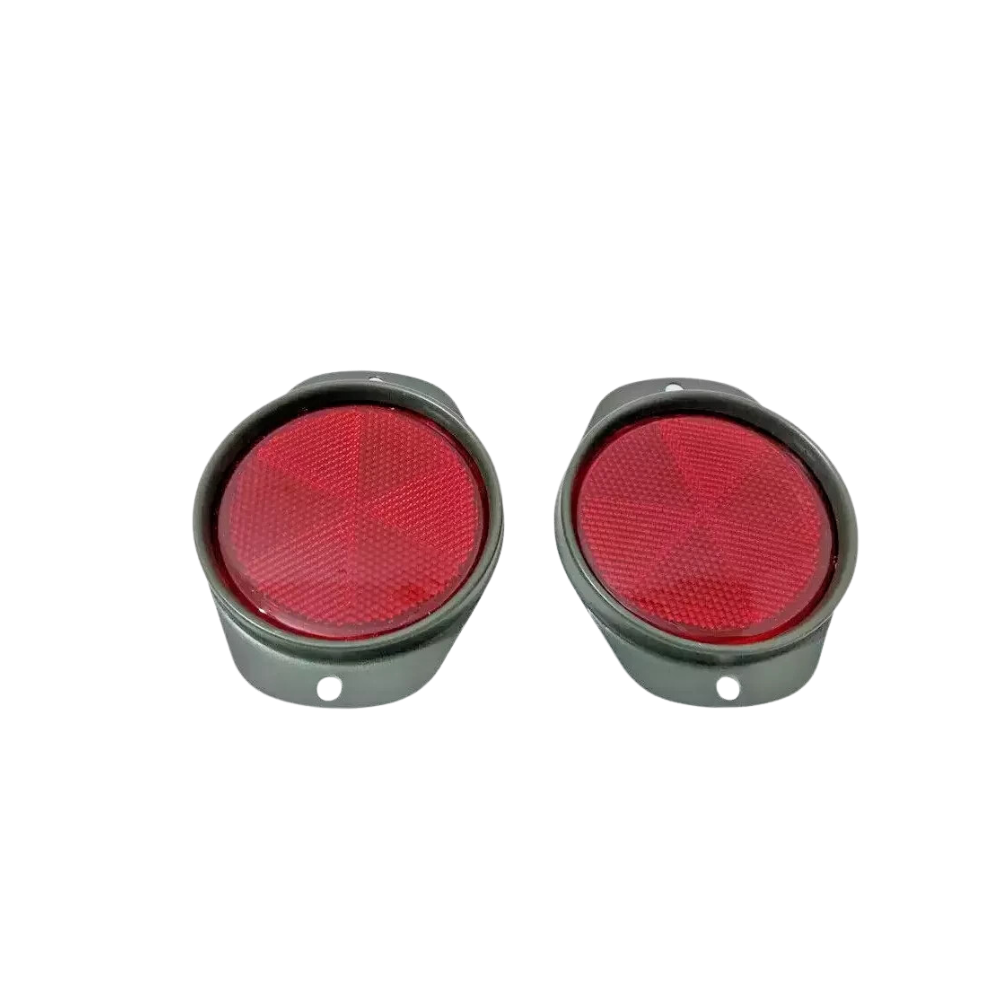 Fits jeeps Willys M38 M38A1 M151 M37 M715 Red Reflector Assy Pair Late M-series