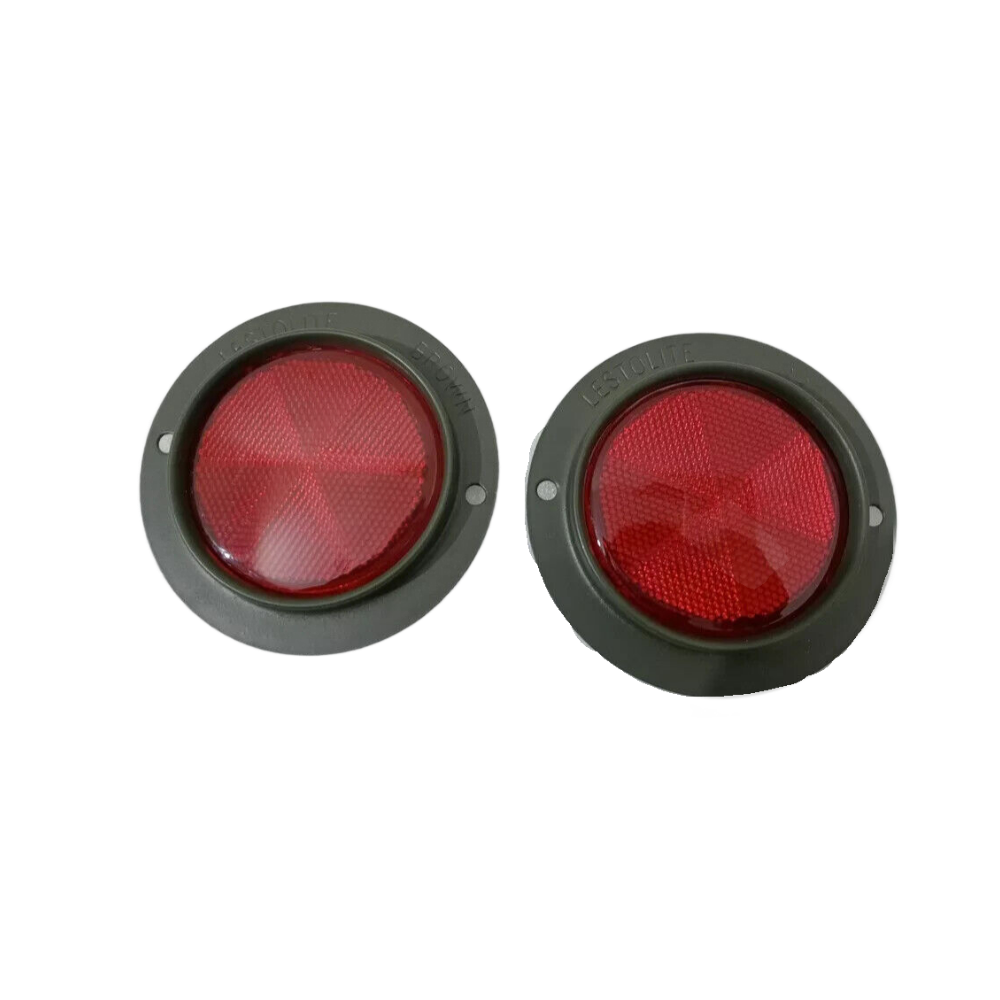 Pair Red Reflector Late M-series Fits jeeps Willys M38 M38A1 M151 M37 M715
