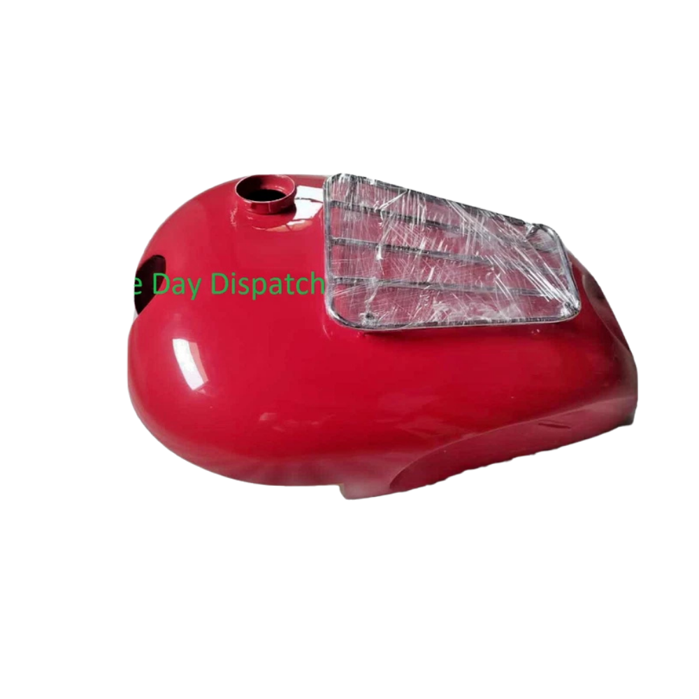 FITS TRIUMPH T100, 3T & 5T PETROL FUEL TANK IN RED AND WHITE PAINT (REPRO)