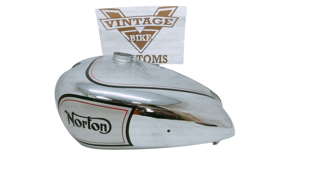 Gas Tank For Norton Es2 Chromed And Sliver Paint