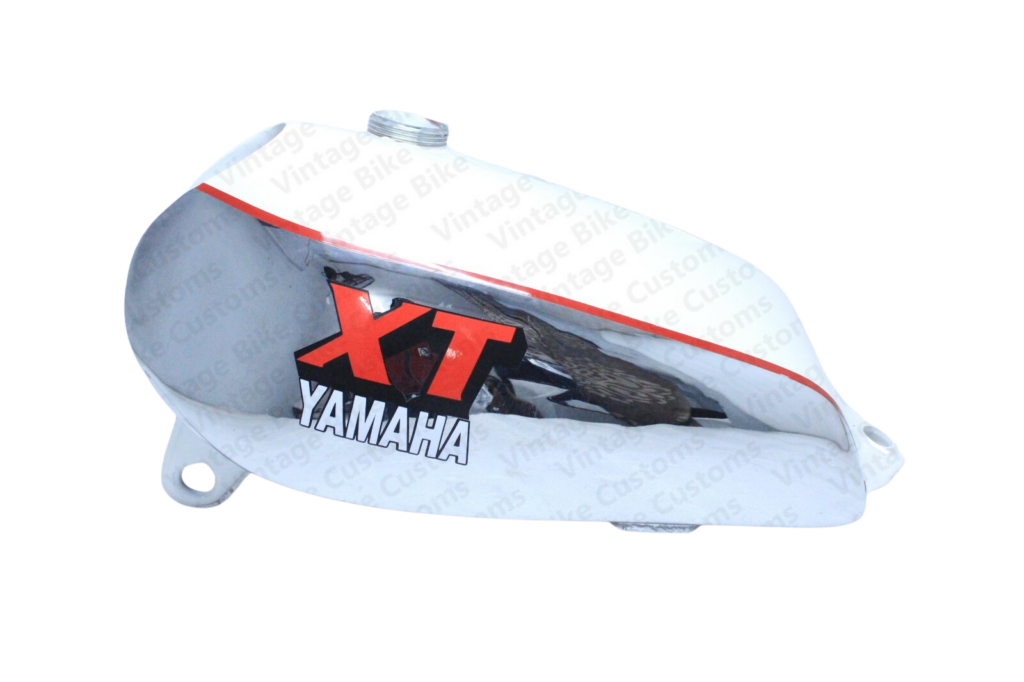 Gas Tank For Yamaha Xt Tt 500 1U6,1980 In Chrome And White Painted (Fuel Tank)
