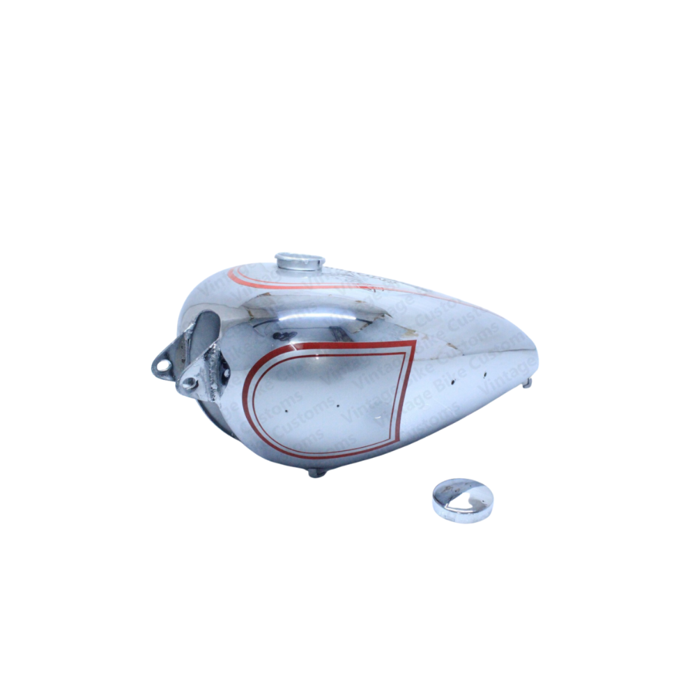 Gas Petrol Fuel Tank For Bsa B31 Silver Paint Chromed