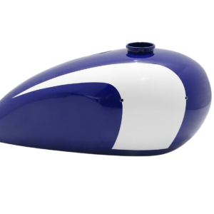 Gas Tank For Triumph T140 Oifpetrol Usa Version In Blue &White Paint