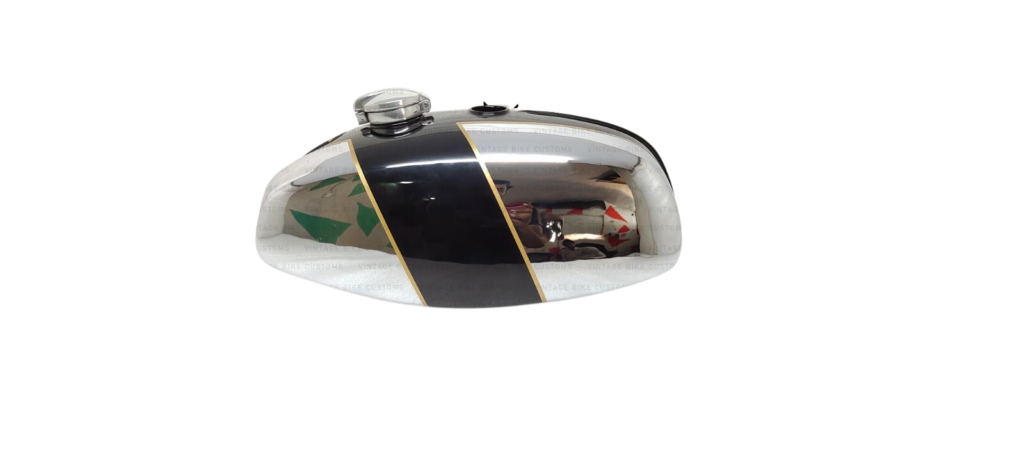 Gas Tank For Bsa B25 B50 Tr25 1971-73 D355 Chrome & Black Paint