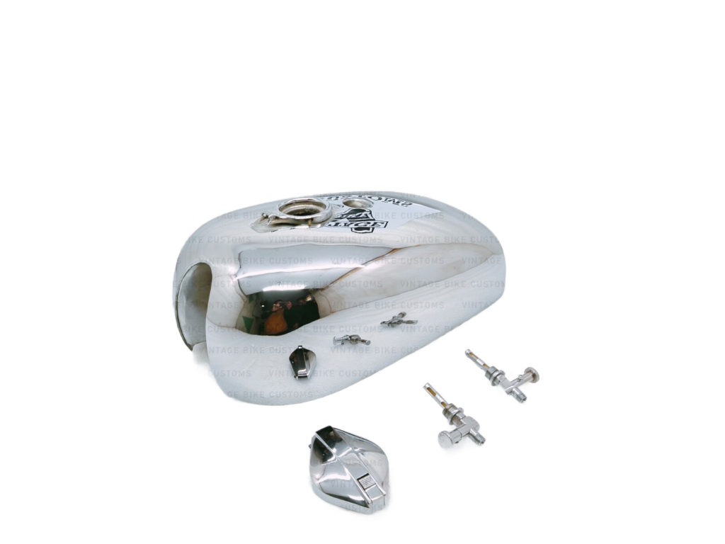 Gas Tank For Bsa A65 Spitfire Hornet 2 Gallon In Chrome Whit Cap and Tap