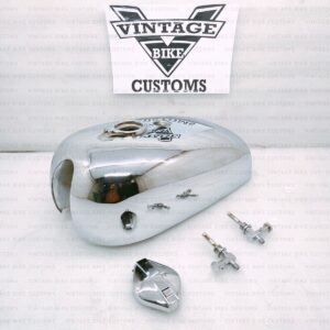 Gas Tank For Bsa A65 Spitfire Hornet 2 Gallon In Chrome Whit Cap and Tap