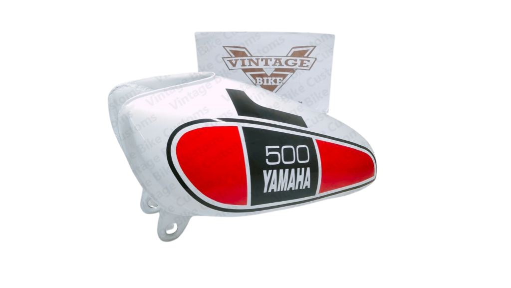 Gas Tank For Yamaha Xt 500 Tt 500 1977's Model In White And Red Paint
