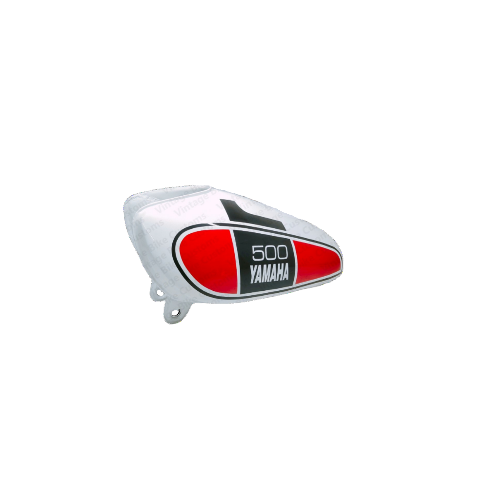 Gas Tank For Yamaha Xt 500 Tt 500 1977's Model In White And Red Paint