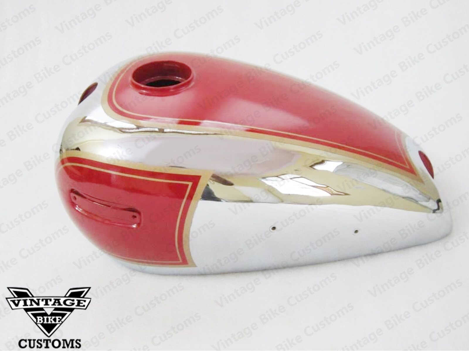 Gas Tank For Ariel 500Cc In Red Paint And Chrome (Fuel Tank)