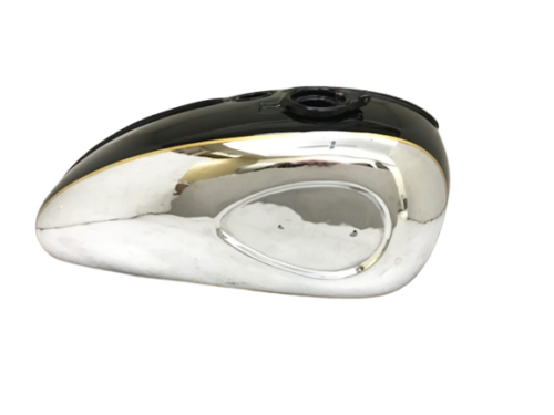 Gas Tank For Bsa A65 1968-69 Us Specs 2 Gallon In Black Paint &Chrome