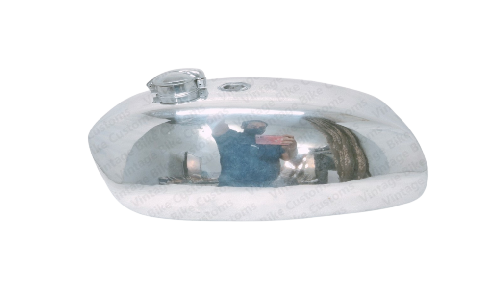 Gas Tank For Triumph T120 Oif Alloy Polished (Bsa Thunder Bolt Lighting Shape)